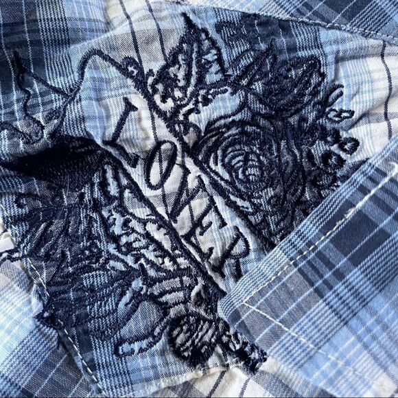 American rag cie plaid pearl snap shirt - Picture 3 of 7